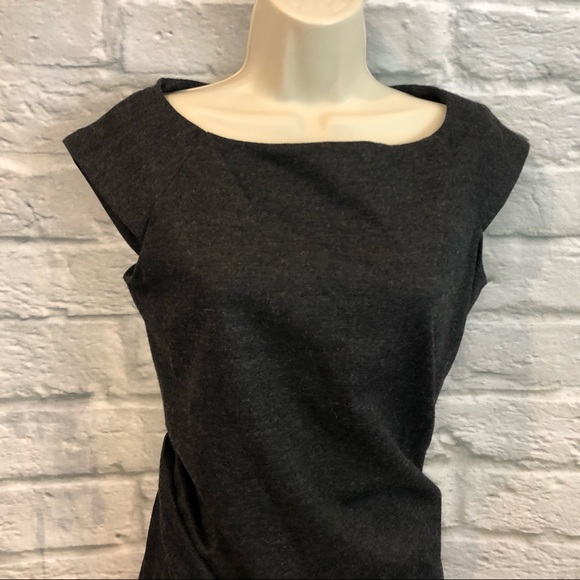 DVF Size 6 Gabi Felted Ruched Wool Blend Jersey Dress - Picture 3 of 8